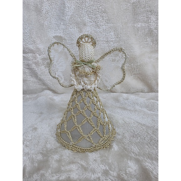 Other - Vintage crochet Lace Angel Christmas Tree‎ Topper Figurine Decoration